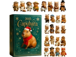 Calendário Do Advento Capibaraa- 10, 24 X 7, 09 Polegadas, 24 Dias, Estatuetas 2d, Do Para Decoração De Casa,
