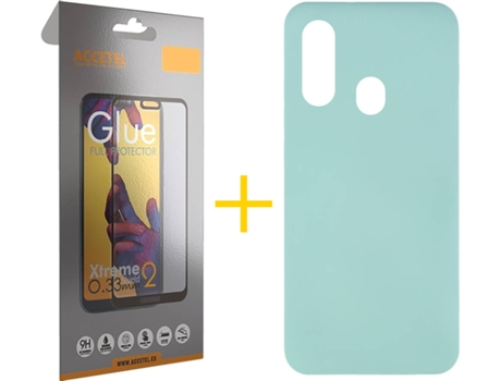 Carcasa + Protector de Pantalla Samsung A20e ACCETEL Full Verde Agua