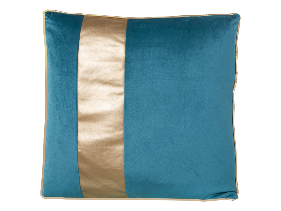 Cojín Decorativo DRW Azul y Dorado (45x45 cm)