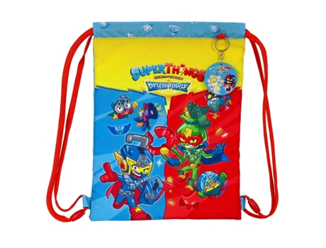 Bolsa Mochila con Cuerdas SuperThings Rescue force Azul