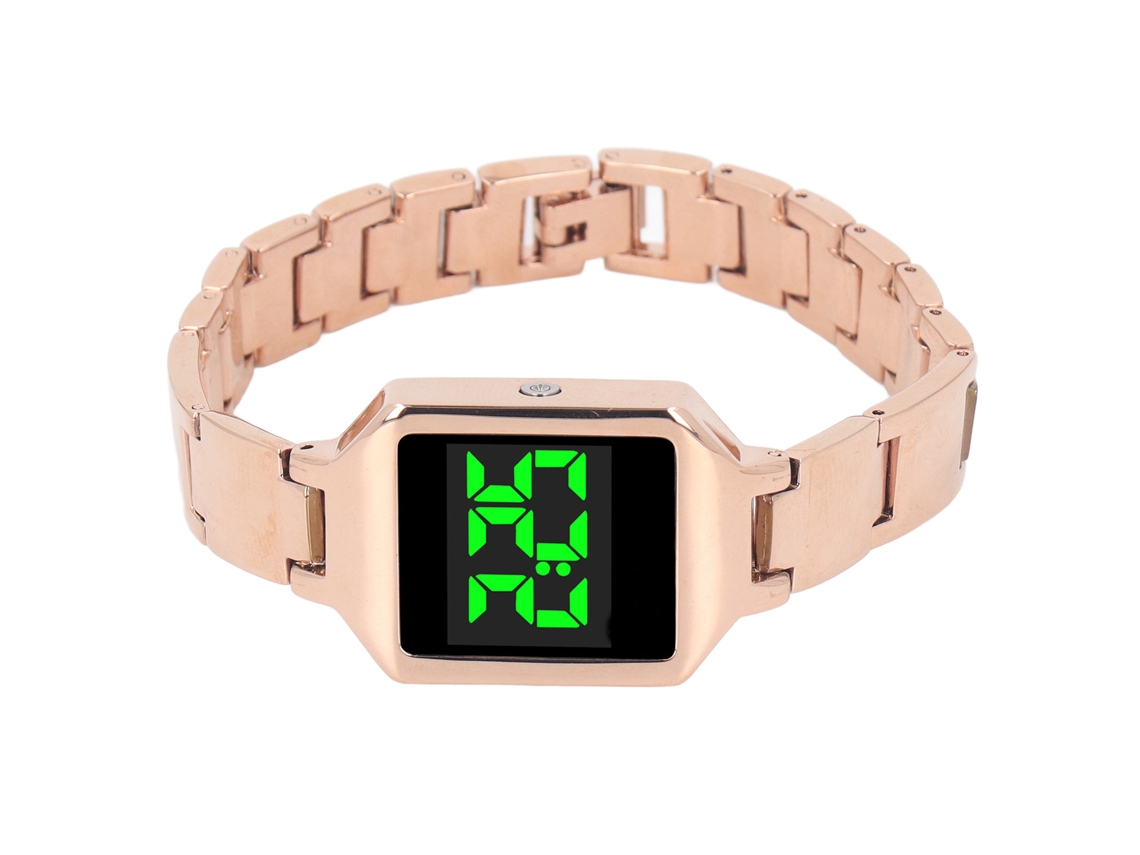 Yncm-reloj Digital De Pulsera Con Pantalla Hd Impermeable Fashionable Para Hombres Mujeres Niñas Oro Rosa