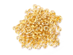 100 Ojales De Latón De Doble Cara De 5 Mm Para Manualidades, Cuero, Zapatos, Bolsos, Color Dorado.