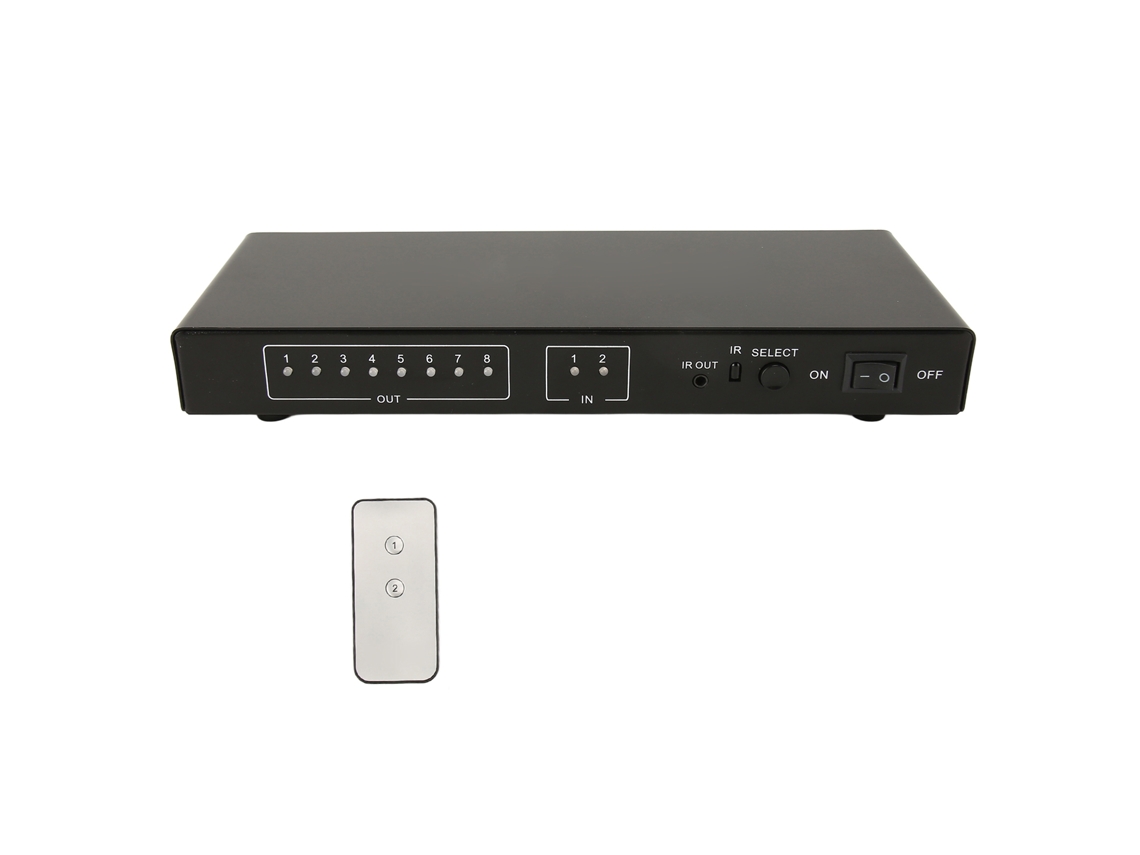 Divisor Hdmi 2 Entradas 8 Saídas 4k 60hz LAXISCREED