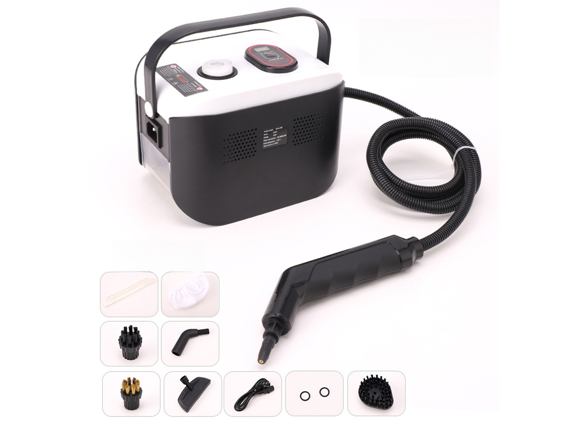 Limpiador a vapor multifuncional de 1500 W de alta temperatura, apto para desengrasar la cocina y limpiar el coche, color blanco Cuich