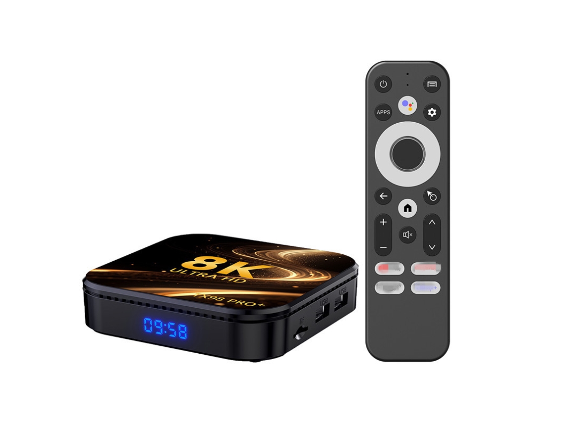 Yuysan TX98 Pro 8K UHD Android 13 Smart TV Box con control remoto, 2 GB, 16 GB, RK3528 de cuatro núcleos
