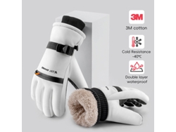 Brancaslwest Biking Luvas Ciclismo Inverno Quentes Esportes Ar Livre Vento Impermeáveis Tela Sensível Toque Esqui