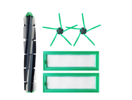 Cepillo principal de rodillo, cepillos laterales, filtro Hepa para Vorwerk Kobold VR200 VR-200, repuestos de aspiradora robótica, accesorios