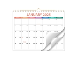 Calendario De 18 Meses 2025-2026, Planificador De Pared Ampliable Con Fechas Festivas Destacadas Y Papel De Primera Calidad, Organizador Mensual Con F