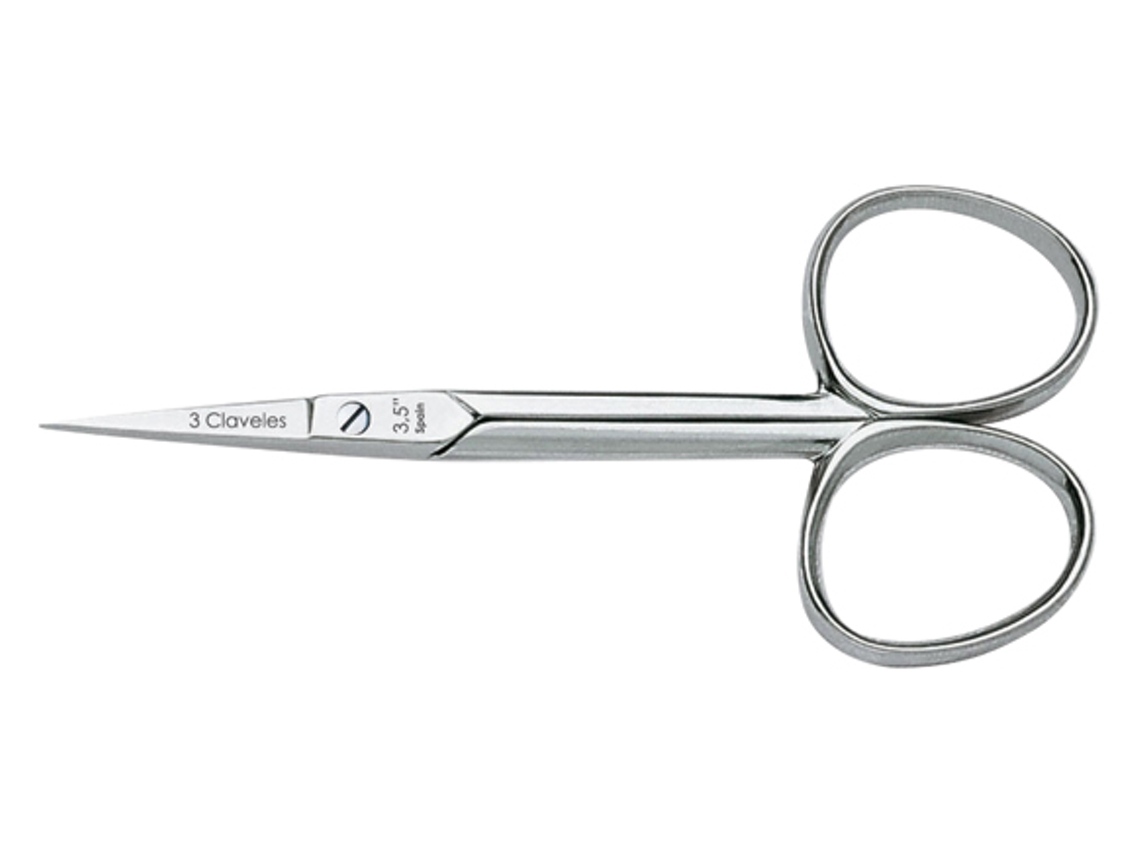 Tijera Curva Manicura Niquelada 3 CLAVELES