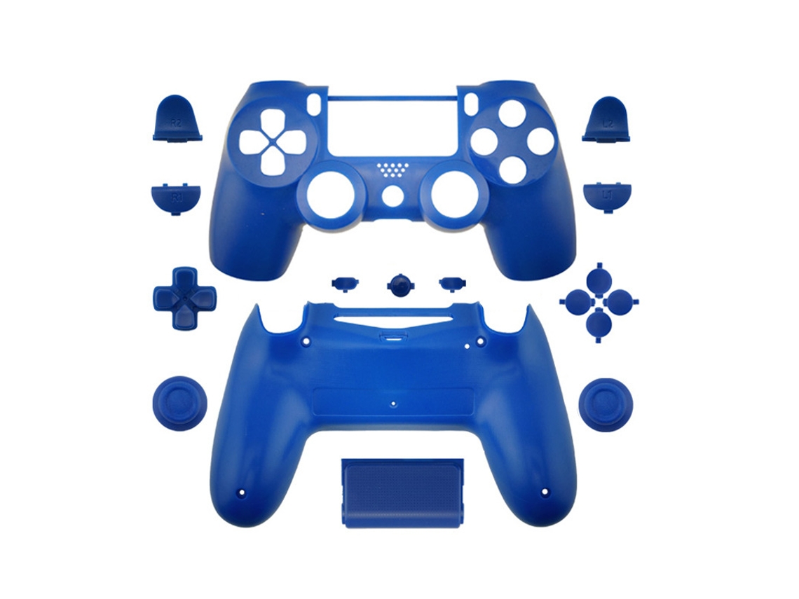 Juego Completo De Funda Protectora Y Botones Para Mando Ps4 Playstation Slim Pro (jdm-040) Czhhmart Azul