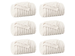 Mantitas De Sofá 6 Uds Crema 270 X 240 Cm Lana