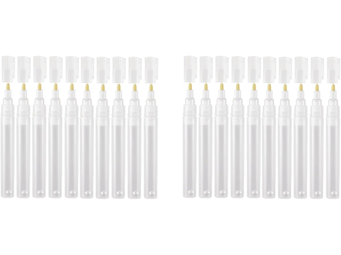 Paquete De 20 Rotuladores De Retoque De Pintura Vacíos Y Recargables De 3 Mm