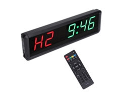 Reloj Temporizador Gimnasio Control Remoto Led 1.8in Cuenta Regresiva 100-240v Para Entrenamiento Plug Eu