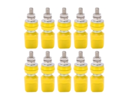 Terminal De Corriente M6 60a De Latón Niquelado Con Conector Banana De 4 Mm, Amarillo J.50019 (1)