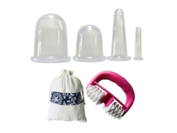 2026-kit De Ventosas De Silicona 4 Piezas + Rodillo De Masaje Para Masaje Corporal Y Facial