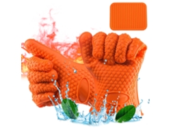 Guantes térmicos de silicona JEIIBRZUI con almohadilla naranja