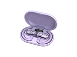Auriculares YEMAESRE morados con gancho para la oreja Bluetooth 5.4 Auriculares inalámbricos con ajuste de doble eje