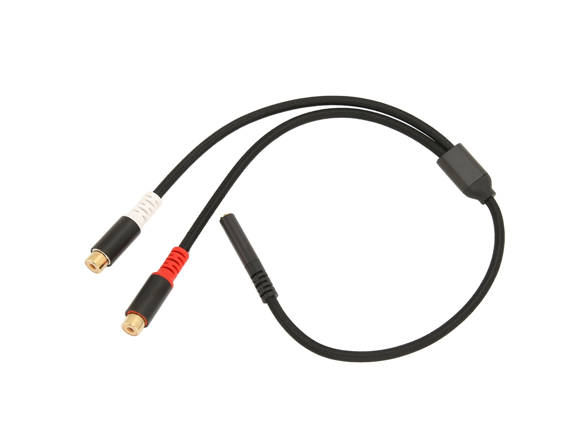Cable de 3,5 mm a 2 RCA (transferencia bidireccional y oro de 24 k)