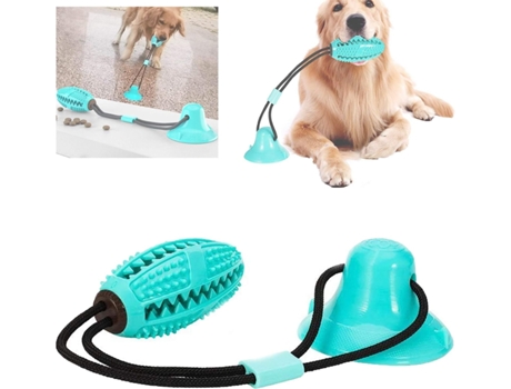 Juguete para perros con ventosa, juguete molar para perros con ventosa, juguete interactivo para morder molares para mascotas para perros pequeños ...