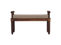 Banco De Madera Maciza Linen Mud En Roble Ámbar