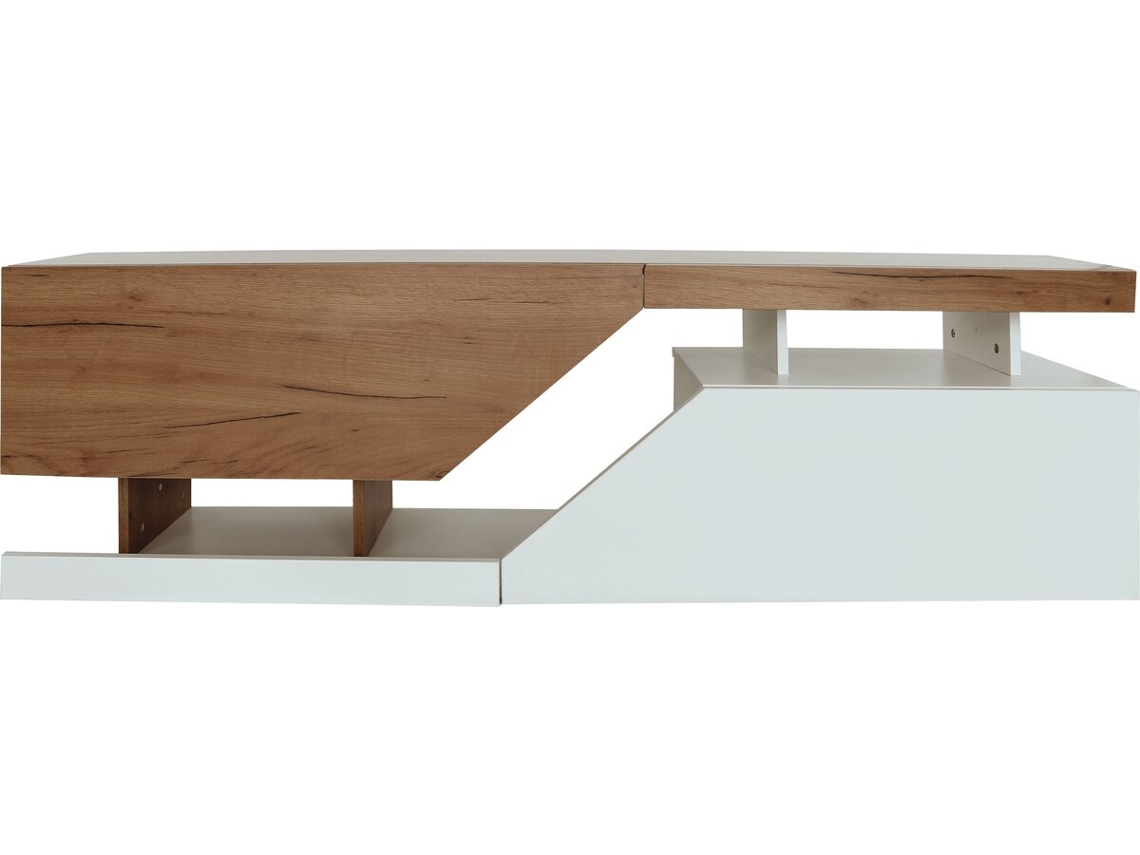 Mueble Para Tv Ceelias - 160 X 35 X 46 Cm - Blanco/marrón Oscuro