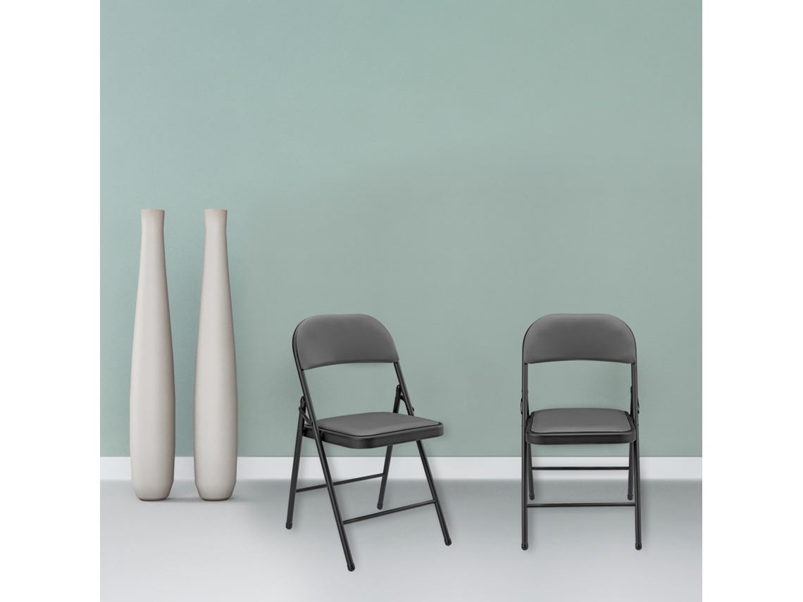 Silla de Oficina PRO.TEC Metal (Gris - 46 x 80 x 50 cm)