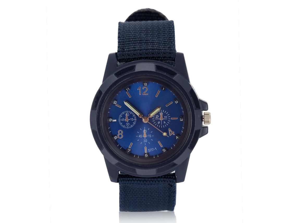 Reloj De Pulsera Electrónico Analógico Militar Azul