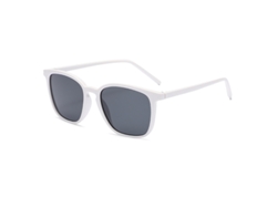 Gafas de sol unisex MDUG estilo retro Y2K con degradado gris y protección UV400 (blancas)