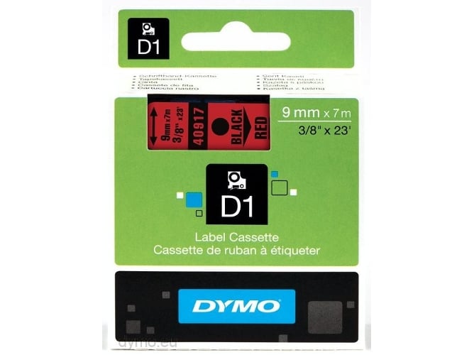 Cinta Etiquetas DYMO Negro/Rojo S0720720