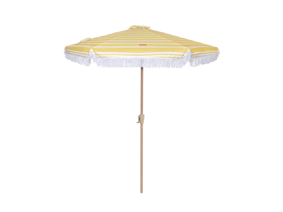 Sombrilla de jardín grande UPF50, sombrilla de terraza, 235 x 270 cm, color amarillo Flamingueo