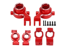 Ymsl Conjunto De Copas De Dirección E Asientos De Eje Trasero C Hub De Aleación De Aluminio Para Coches Rc Maxx 2.0 1/10 Rojo Hxl