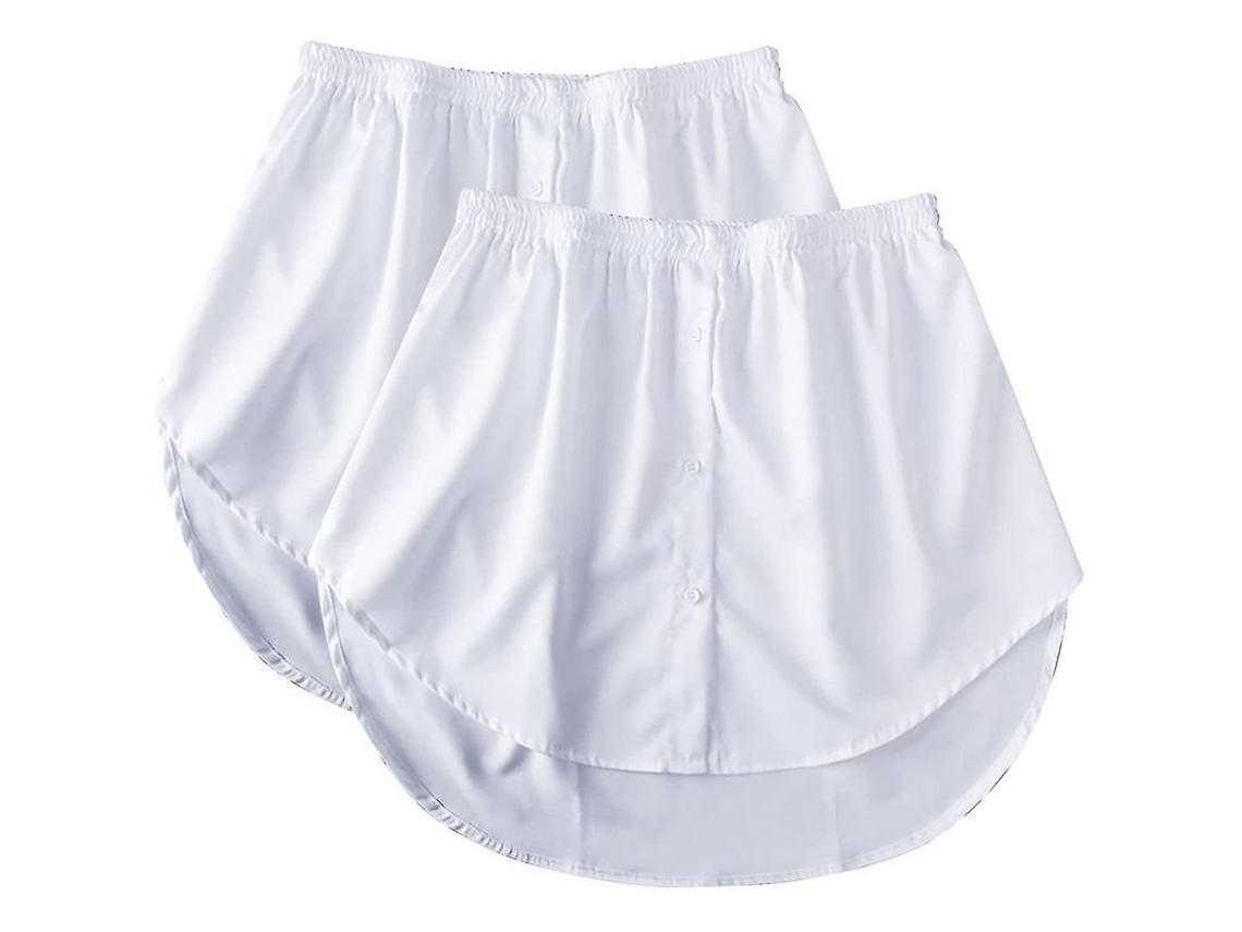 2026-2 Paquetes Extensores De Camisa Para Mujer, Faldita, Faldilla De Blusa, Petticoat Extensible Con Cintura Elástica