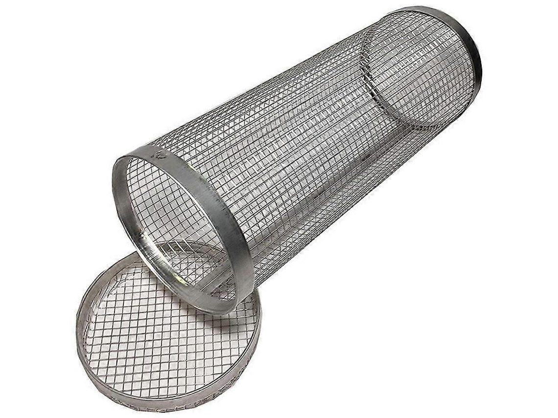 Accesorios De Barbacoa De Acero Inoxidable Cesta Cilíndrica Con Malla Para Verduras, Pescado Y Carne