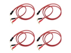 4 Cables Para Altavoces Con Conectores Banana A Rca, Conectores Banana Macho (2 Hifi 4n Ofc 2m)