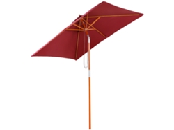 Columpio Con Toldo Parasol De 3 Niveles, Madera De Abeto, Color Rojo Vino.