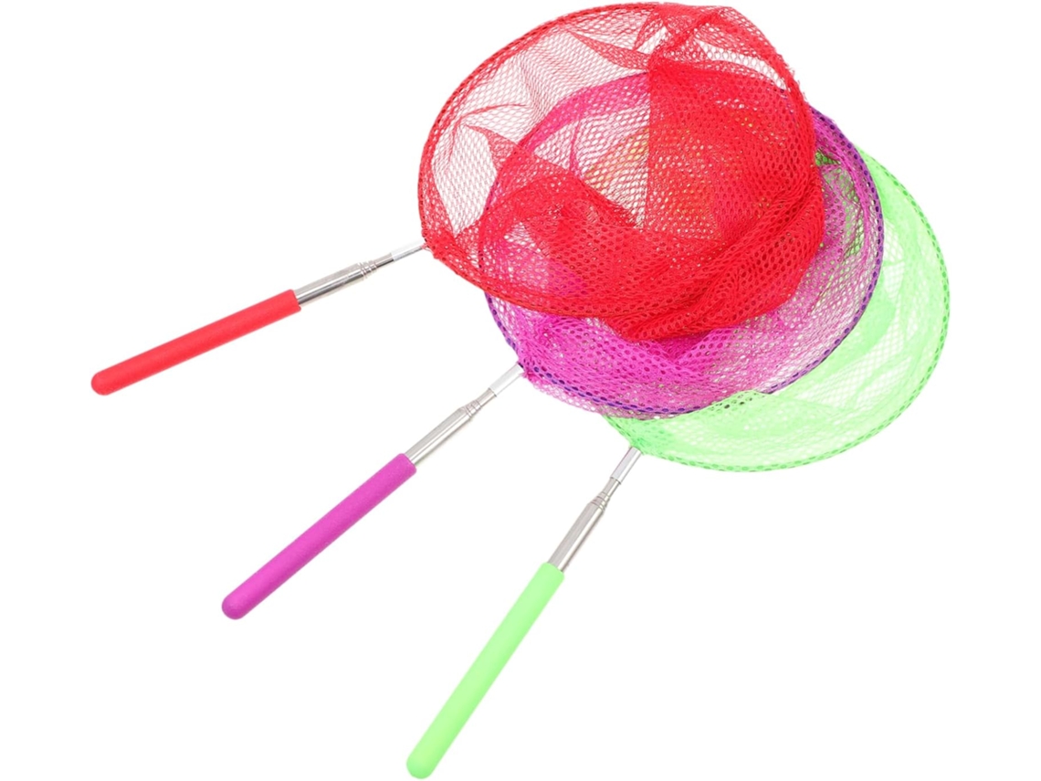 Juego De 3 Piezas De Redes De Pesca Telescópicas, Red Para Acuario Y Juguete Para Niños Y Niñas