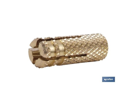 Taco de laton m-8 caja 100 unid.