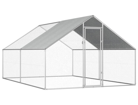 vidaXL Jaula gallinero de exterior de acero galvanizado 2,75x4x1,92 m