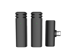 YUYSAN V8 Micrófono Lavalier inalámbrico uno a dos adecuado para interfaz Lightning negro