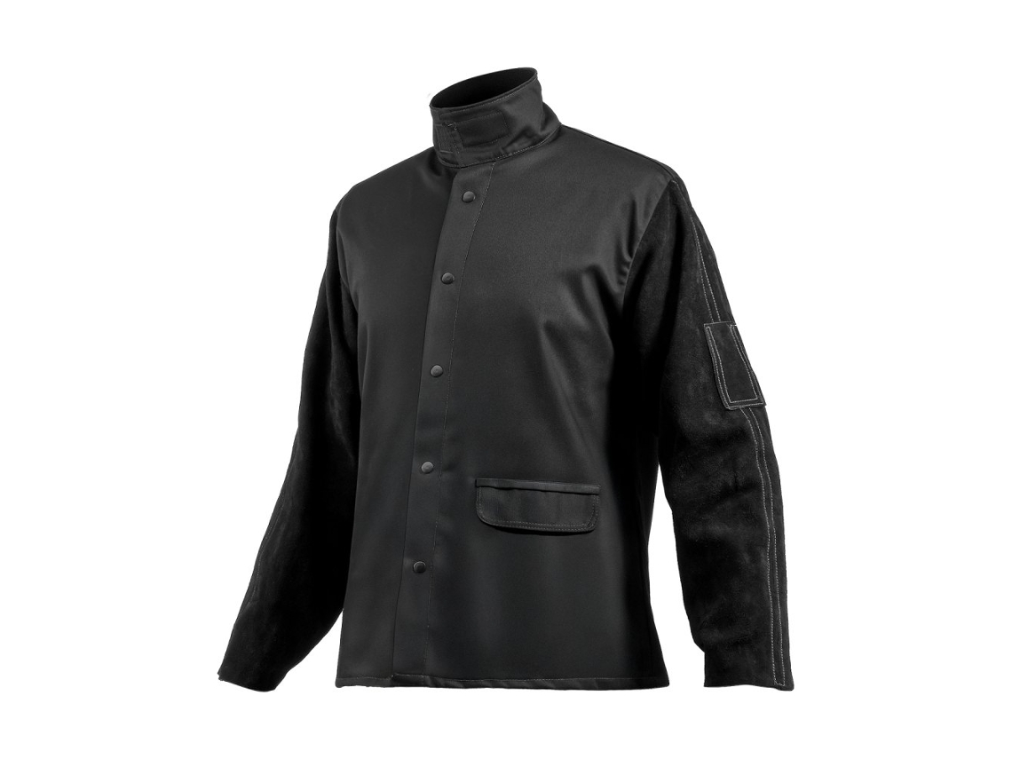 Chaqueta de trabajo ignífuga XXL en piel de vacuno y algodón para soldadura Tekmaquinas