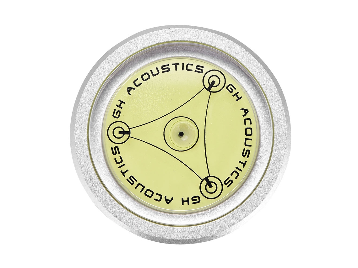 Configuración del brazo de audio del tocadiscos y nivel de burbuja