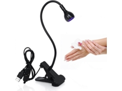 Mini Uv Curing Lamp For Nail Improvement Uv Light With Clip And Switch Usb Light GOKOCO (black)