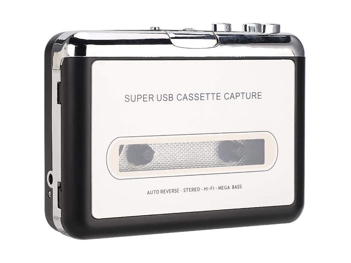 Reproductor De Casetes Portátil Walkman Con Convertidor Usb A Mp3 Y Auriculares Portátiles Para Ordenador.