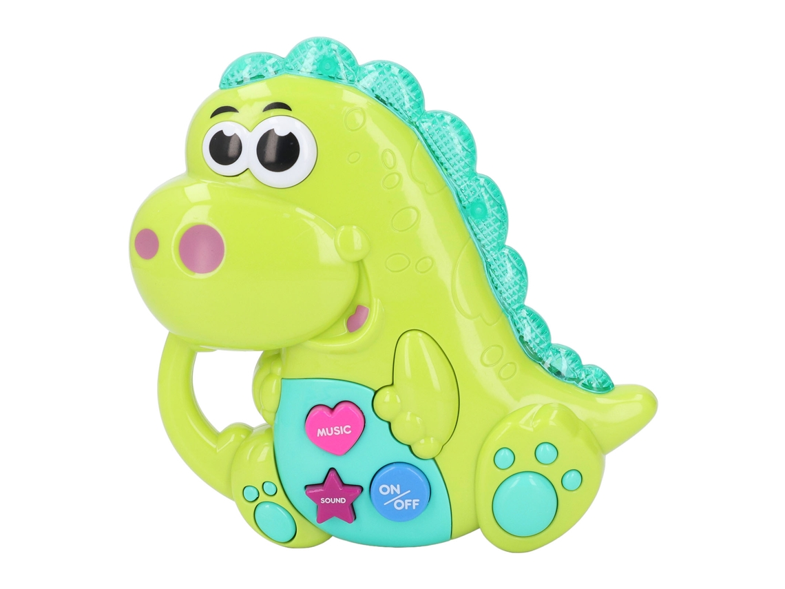 Rebe-juguete Piano Dinosaurio Bebé Aprendizaje Temprano Lindo Con Efectos Sonoros Múltiples Y Luces Musicales Verde