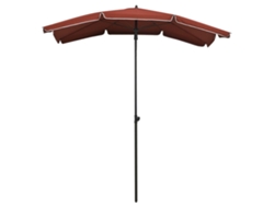 Sombrilla De Jardínsombrilla De Exterior Con Palo Terracota 200x130 Cm Wsd547006