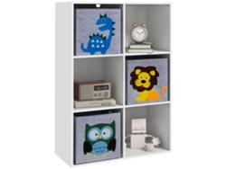 Estanterías, cubos y cajones para niños, MDF, antivuelco, color blanco Dagou.