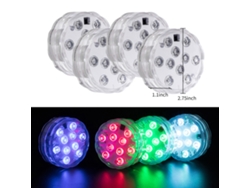 Luces LED sumergibles (control remoto de 16 colores)