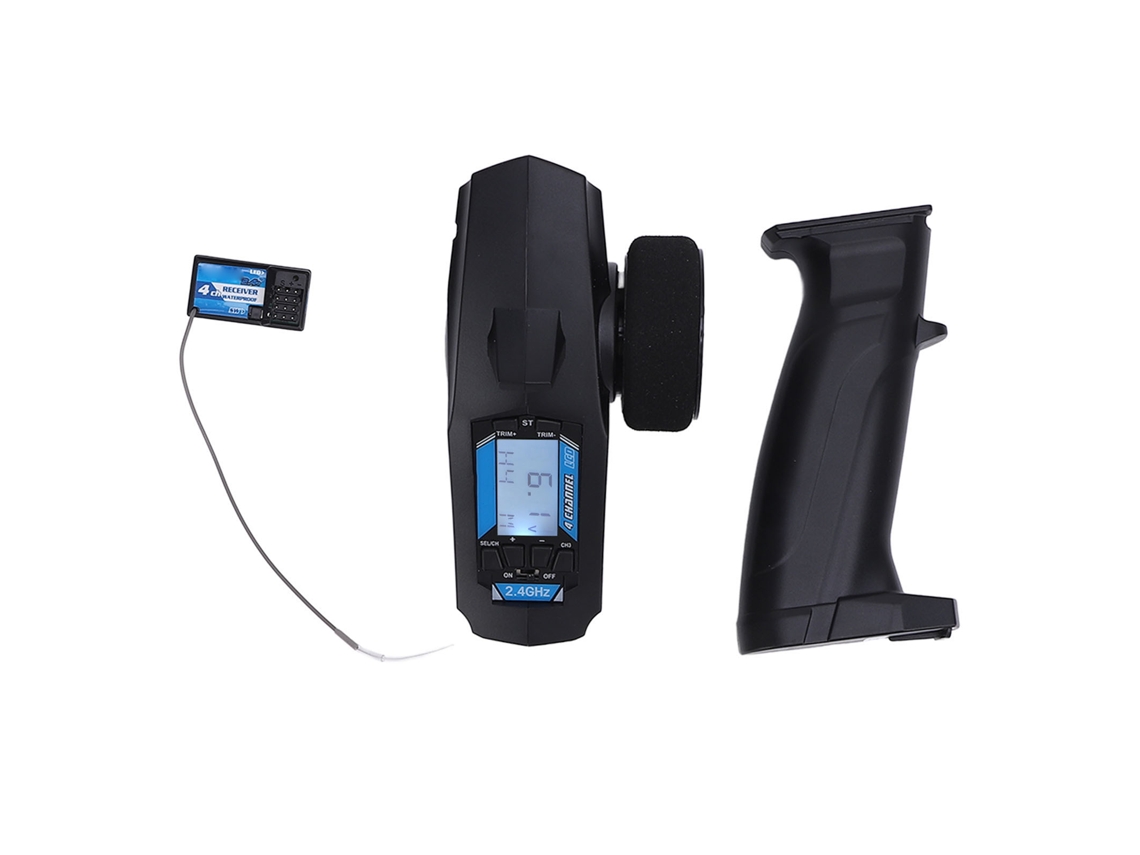 Controle Remoto Rc 2.4g 4ch Com Receptor Display Lcd Para Carro Barco Tanque Controle De Velocidade Resistente À Água
