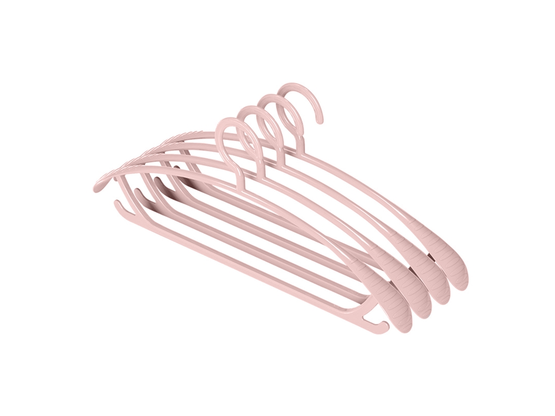 perchas de hombro ancho, plástico rosa, sin marca | UNBRANDED