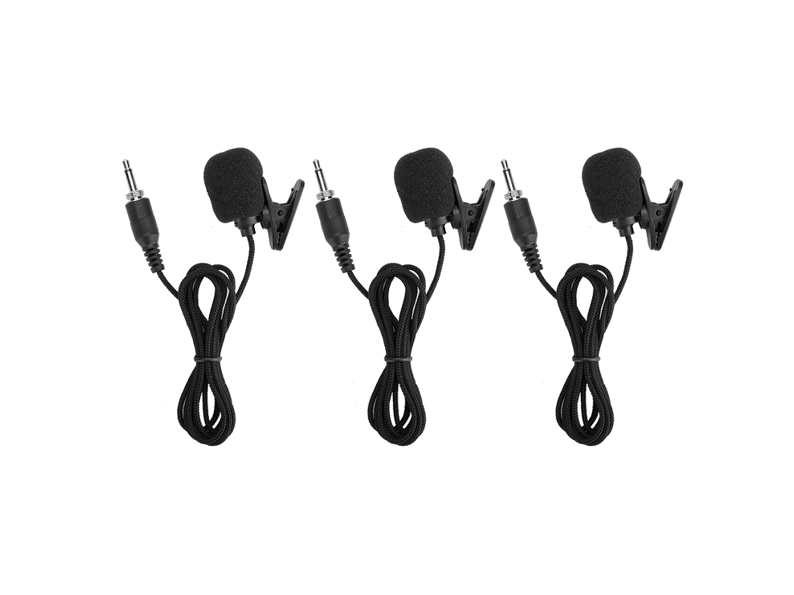 Unidades De Mini Micrófonos De Solapa Con Conector De Cable De 3,5 Mm, Clip Para Cuello, Amplificador Profesional Compacto 04a
